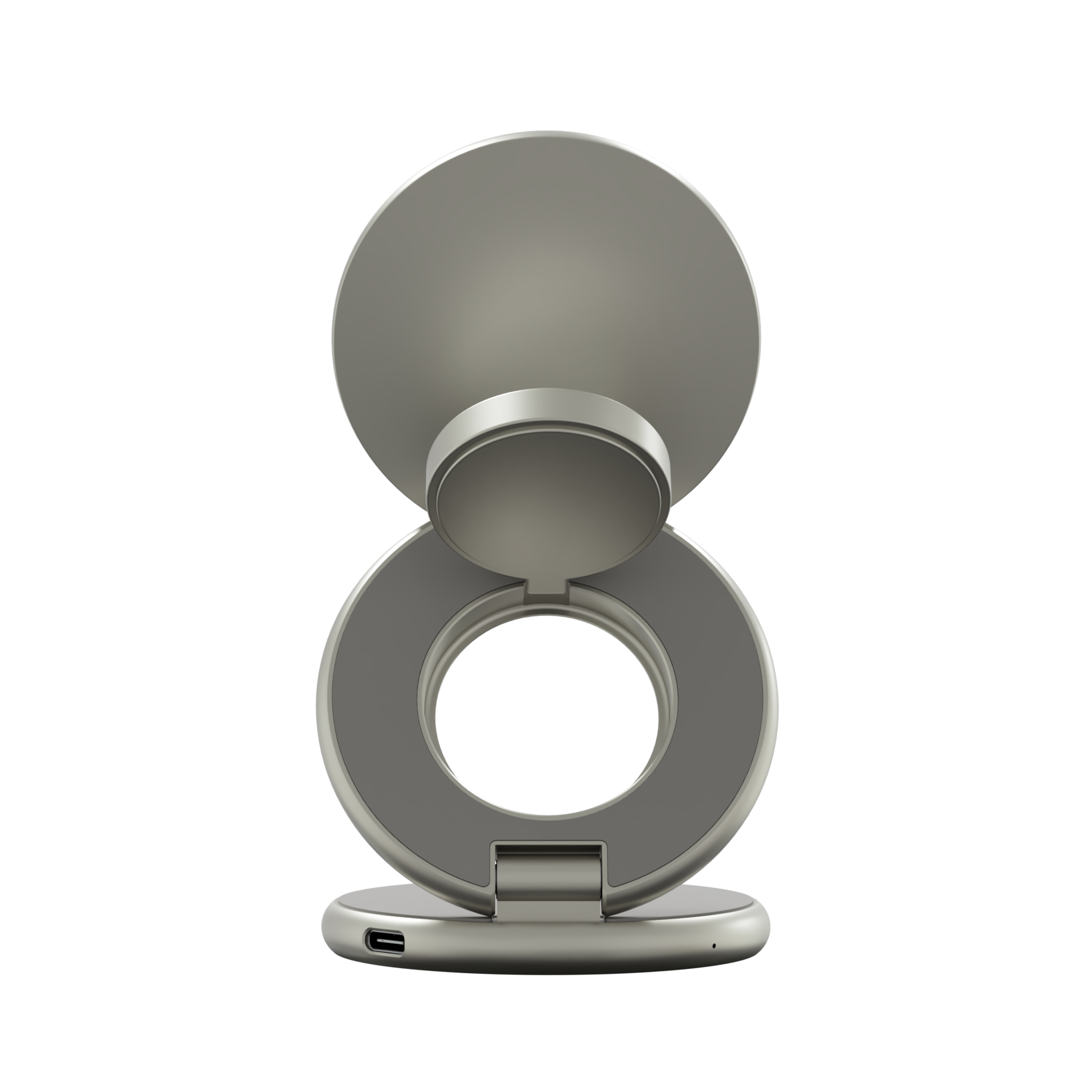 Зарядная станция 3 в 1 Magssory Signature Disc Pro для Apple Qi2 Titan, Титан — WCH073t 5